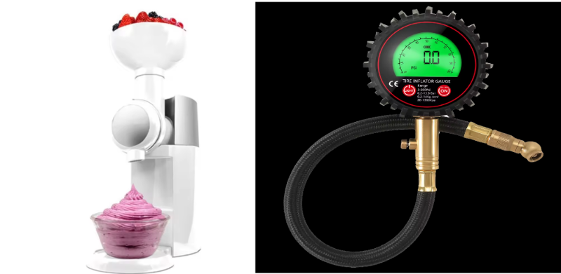 Bundle of Electric Ice Cream Maker and Digital Tire Pressure Gauge